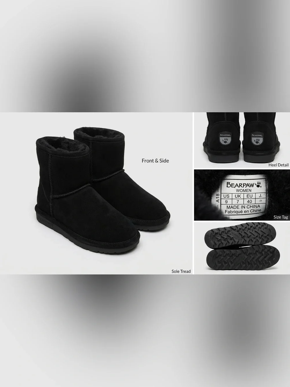 Cozy Girl Aesthetic BEARPAW Black Suede Boots (Size 9) | Pristine Condition
